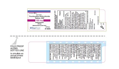 Fexofenadine HCl Tablets Usp 180 mg 30 Ct Bottle Label (Fexofenadine HCl Tablets Usp 180 mg  30 Ct Label  Rev 05 20)
